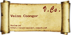 Veiss Csongor névjegykártya